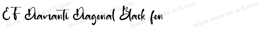 EF Diamanti Diagonal Black font字体转换